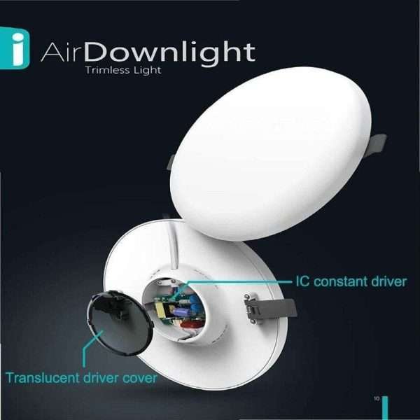 6 Luxlite Air Downlight Trimless Light Round LED Downlight SMD Frameless 10W 15W 18W 22W Indoor Lighting