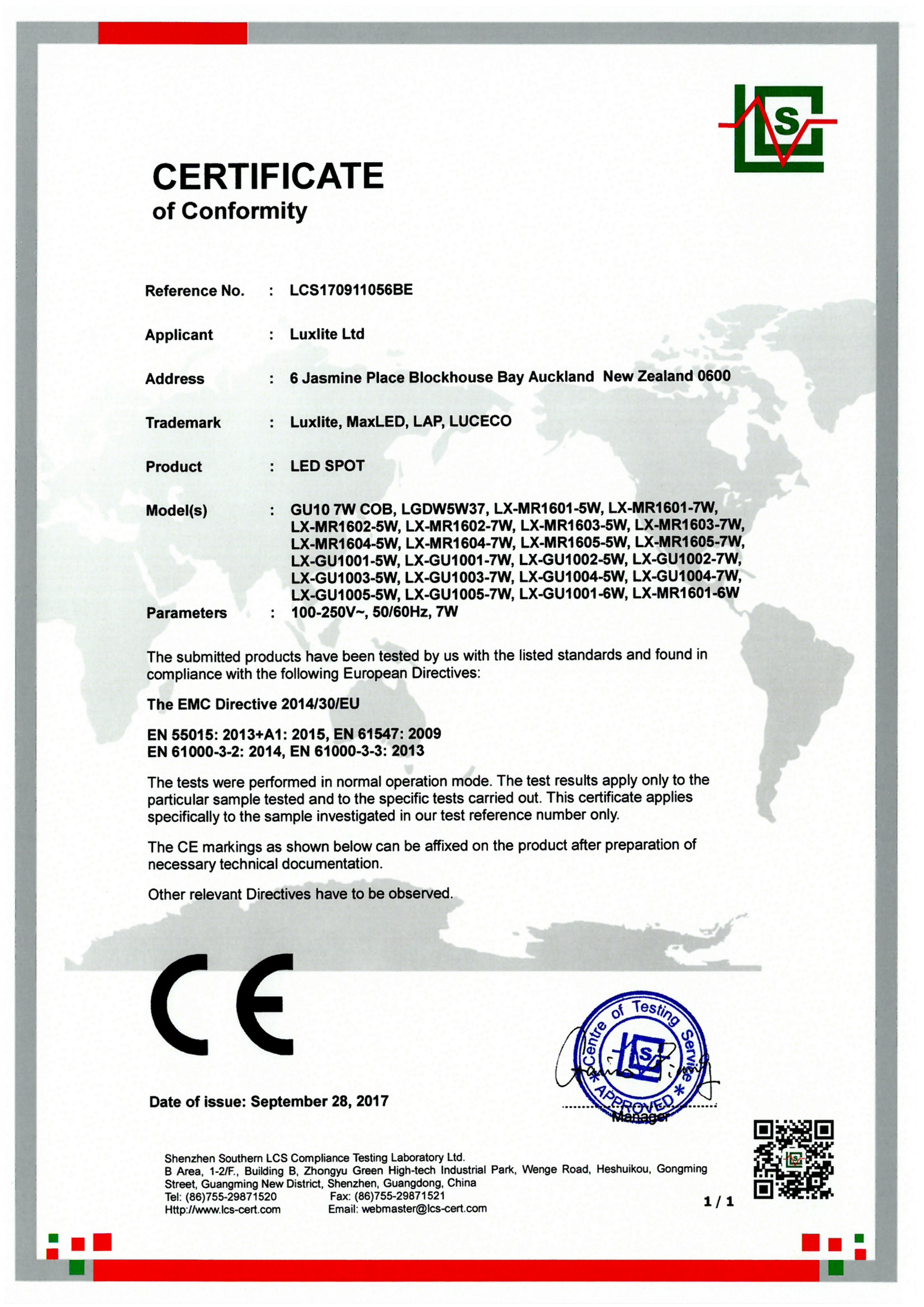 LED SPOT CE-EMC_00