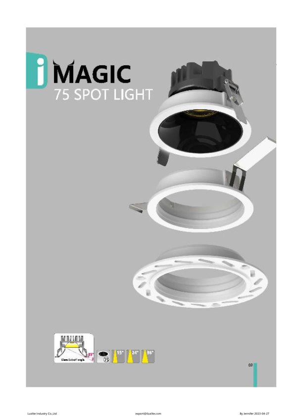 Professional Indoor Magic series Spotlight cutout 55mm/5W/7W LX-SL01-A55-5