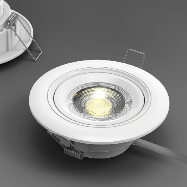 Spotlight D08 (2) Luxlite D08 Adjustable DOB Spot Light 6W Ceiling Indoor Lighting Round Recessed Mounted Led Spot Light