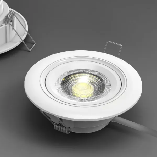 Spotlight D08 (2) Luxlite D08 Adjustable DOB Spot Light 6W Ceiling Indoor Lighting Round Recessed Mounted Led Spot Light