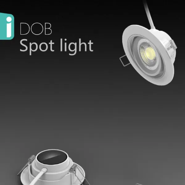 Spotlight D08 (3) Luxlite D08 Adjustable DOB Spot Light 6W Ceiling Indoor Lighting Round Recessed Mounted Led Spot Light