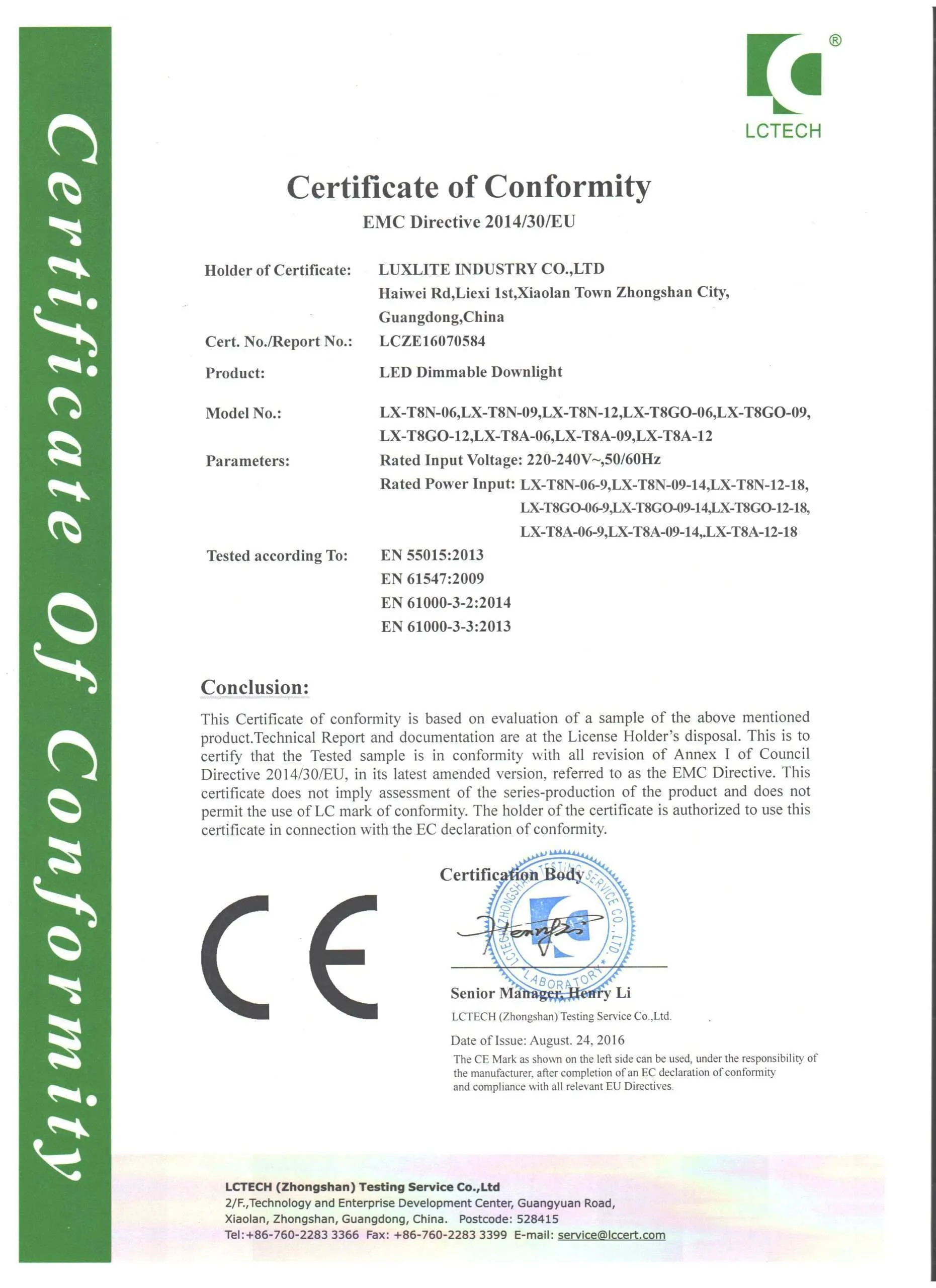TUBE CE- EMC